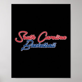 Poster Basquete da Carolina do Sul (usa Colors)