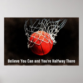Póster Basquete de Cota Motivacional