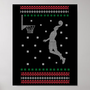 Poster Basquete Dunking Christmas Legal Sport Ugly X mas