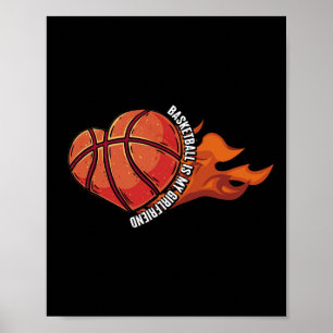 Poster Basquete É Meu Jogo De Bola De Namorada