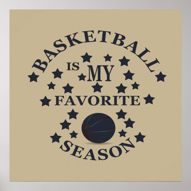Poster basquete é minha temporada favorita (Frente)