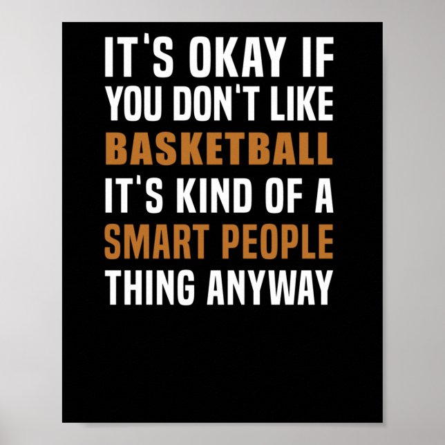 Poster Basquete É Uma Coisa De Pessoas Inteligentes (Frente)