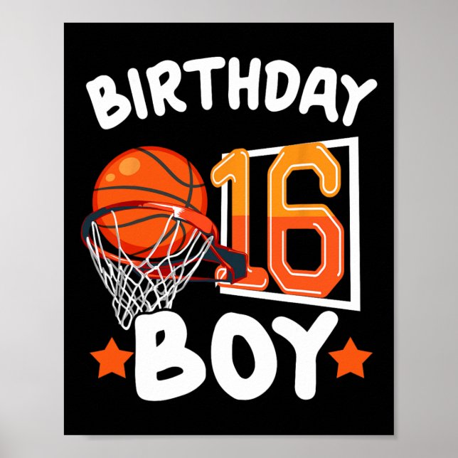 Poster Basquete Im 16 Anos 16º Aniversário (Frente)