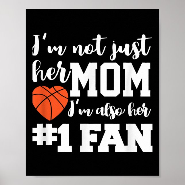 Poster Basquete Mãe Número Um Ventilador de Basquete Mães (Frente)