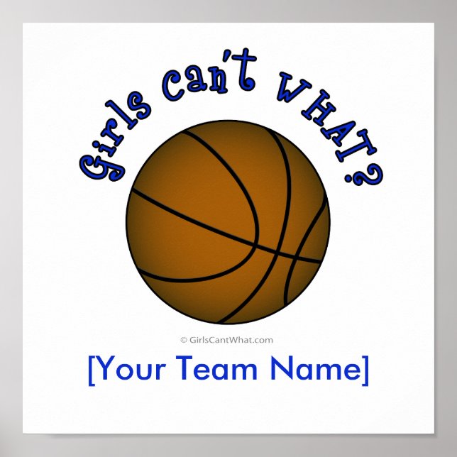 Póster Basquete - Marrom/azul (Frente)