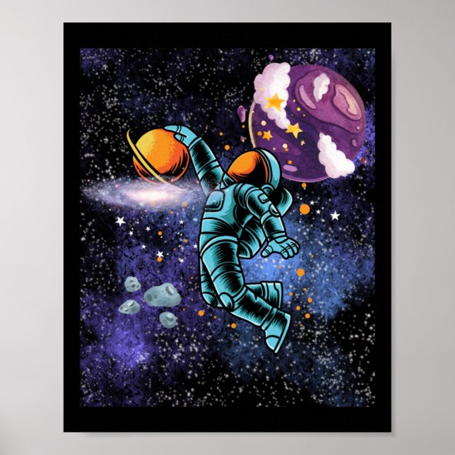 Poster Basquete No Espaço (Frente)