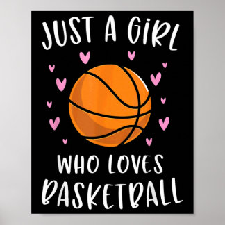 Poster Basquete Para Meninas Apenas Uma Menina Que Ama Ba
