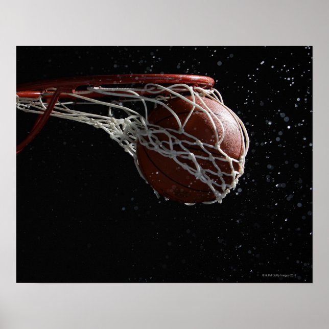 Póster Basquete passando pelo aro 2 (Frente)