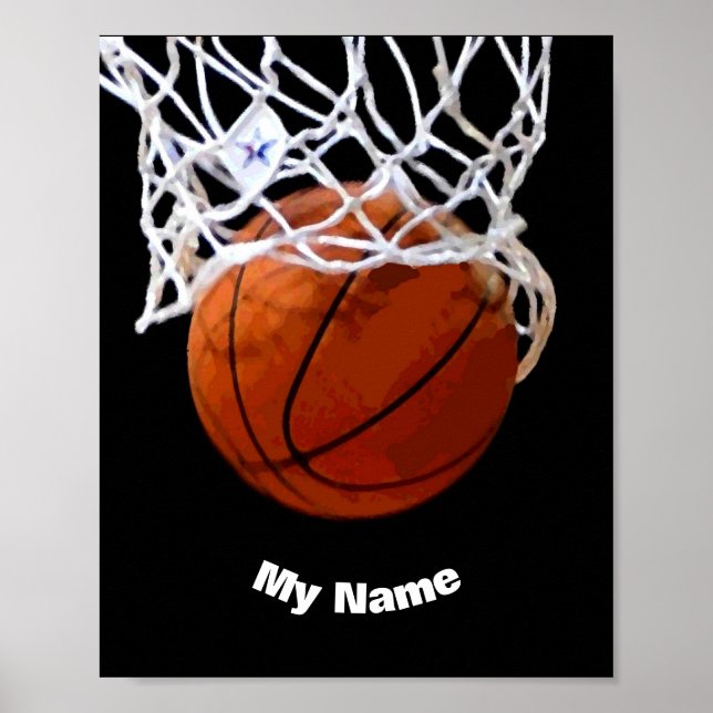 Poster Basquete Seu Nome Personalizado (Frente)