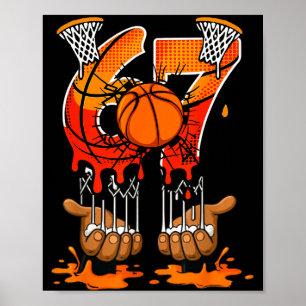 Poster Basquetebol 67 Seis Sete 6 7 Garotos Divertidos Ge