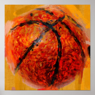 Póster Basquetebol abstrato