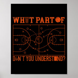 Poster Basquetebol Bbasquete Que Parte Você Não Entende