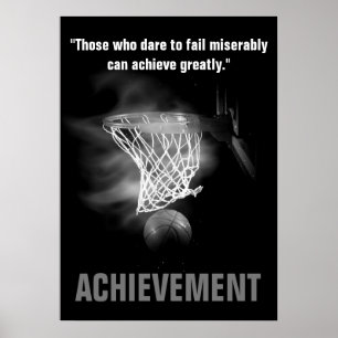 Poster Basquetebol branco preto da realização inspirado