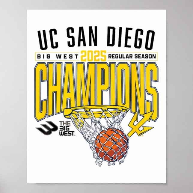 Poster Basquetebol da Temporada Regular do Uc San Diego T (Frente)
