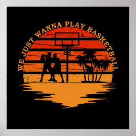 Poster basquetebol engraçado