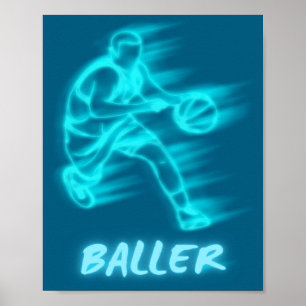 Poster Basquetebol Para Meninos Ou Homens Baller Legal Ar