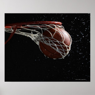 Póster Basquetebol que atravessa a aro 2