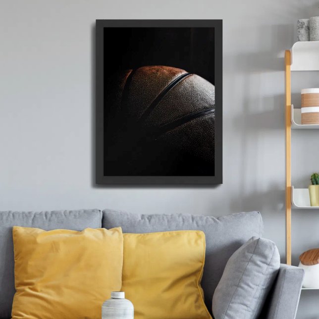 Poster Basquetebol Texturizado Minimalista Escuro (Criador carregado)