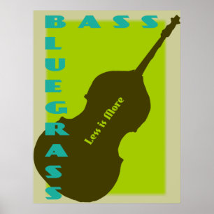 Poster Bass Bluegrass: Menos é mais