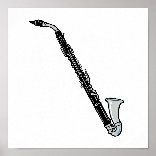 Poster Bass Clarinet Graphic, Apenas o Clarinet (Frente)