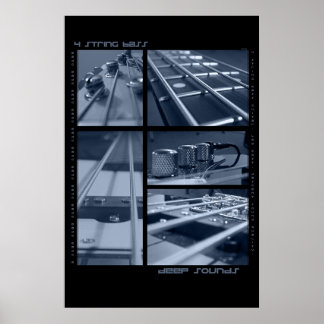 Póster Bass-Guitar De 4 Cordas