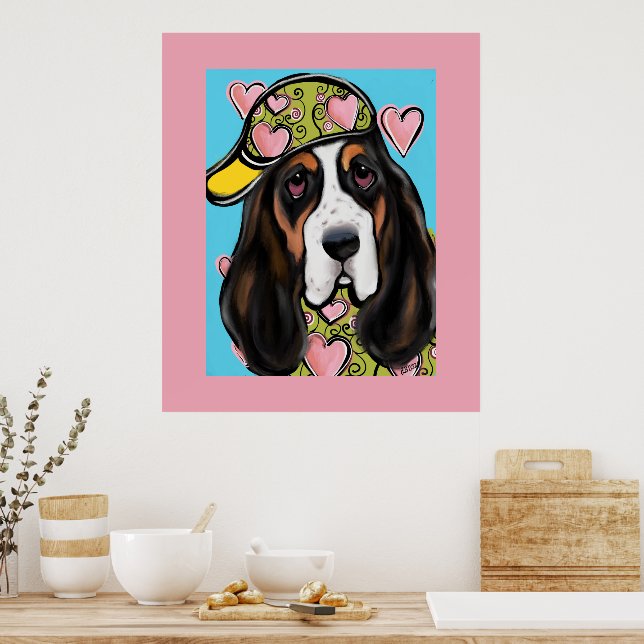 Poster Basset Hound (Cozinha)