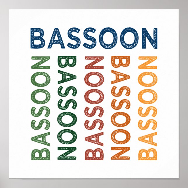 Póster Bassoon Colorful (Frente)