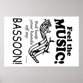 Póster Bassoon Sente A Música