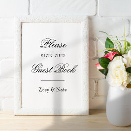 Poster Basta assinar o sinal do livro de convidados