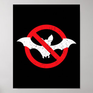 Poster Bat Ban Halloween Vampire Spooky