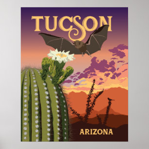 Poster Bat e Sunset de 20"x16"