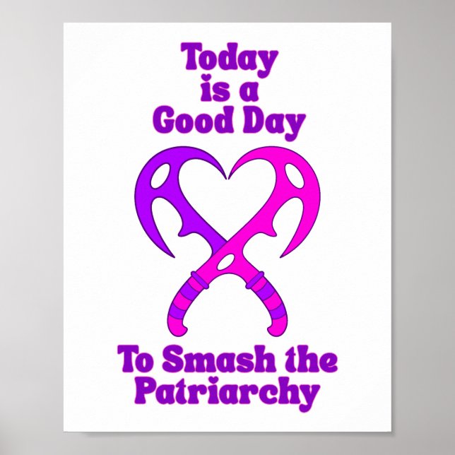 Poster Bat’leth Heart - Smash the Patriarchy (Frente)