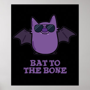 Poster Bat Para O Bone Funny Animal Pun Dark BG