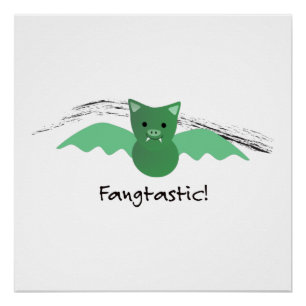 Póster Bat Verde Fangtástico