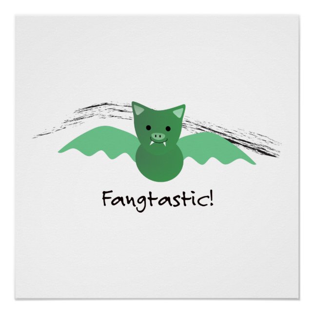 Póster Bat Verde Fangtástico (Frente)