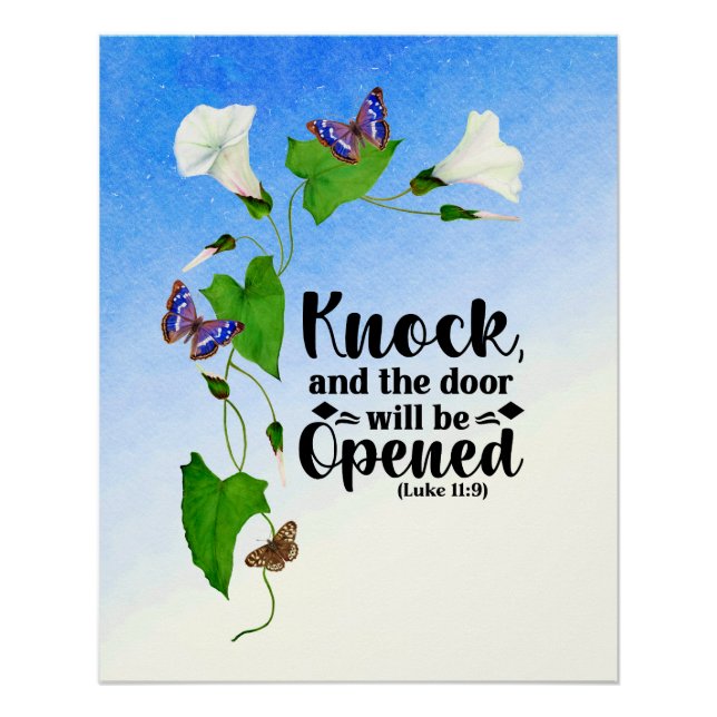 Póster Bata e a porta será aberta (Frente)