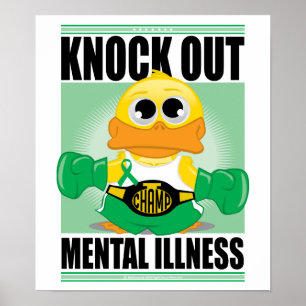 Póster Bata para fora a doença mental