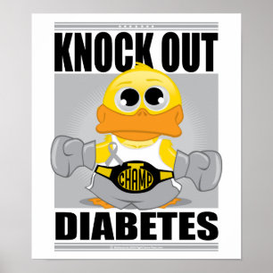 Poster Bata para fora o diabetes