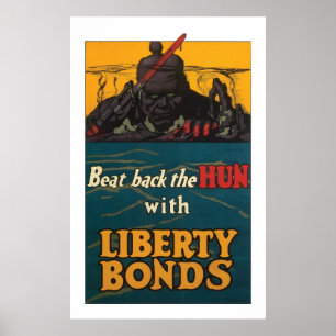 Póster Bata para trás o huno