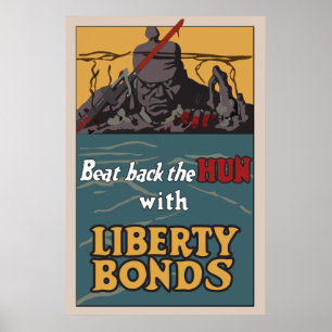 Póster Bata para trás o huno