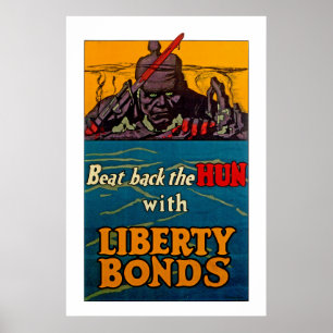 Póster Bata para trás o huno
