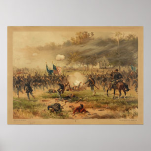 Póster Batalha americana da guerra civil de Antietam