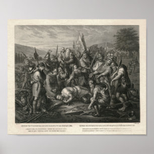 Poster Batalha da cena suíça heróico da história de