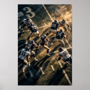 Poster Batalha da Linha de Gol do Futebol Americano – Vis