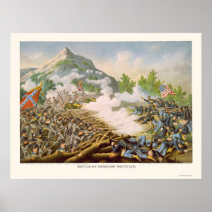 Póster Batalha da montanha de Kenesaw por Kurz & por