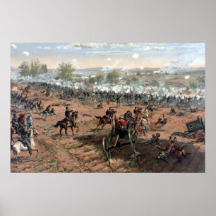 Póster Batalha da pintura de Gettysburg (restaurado)