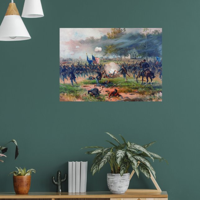 Poster Batalha de Antietam Thure de Thulstrup 1887 Restau (Sala de Estar 1)