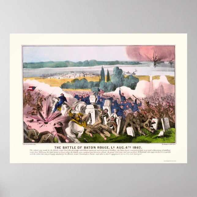 Póster Batalha de Baton Rouge por 1862 (Frente)