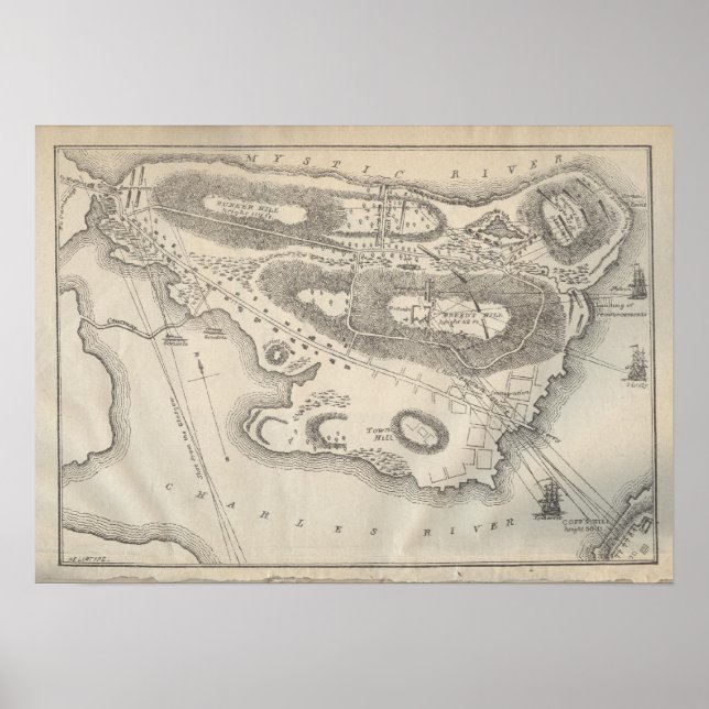 Póster Batalha de Bunker Hill (Frente)