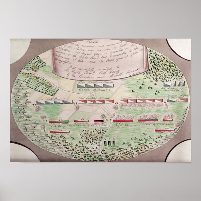 Póster Batalha de Camden, 1780 (Frente)
